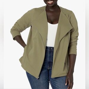 Caralyn mirand Long-Sleeve Green‎ Knit Moto Jacket